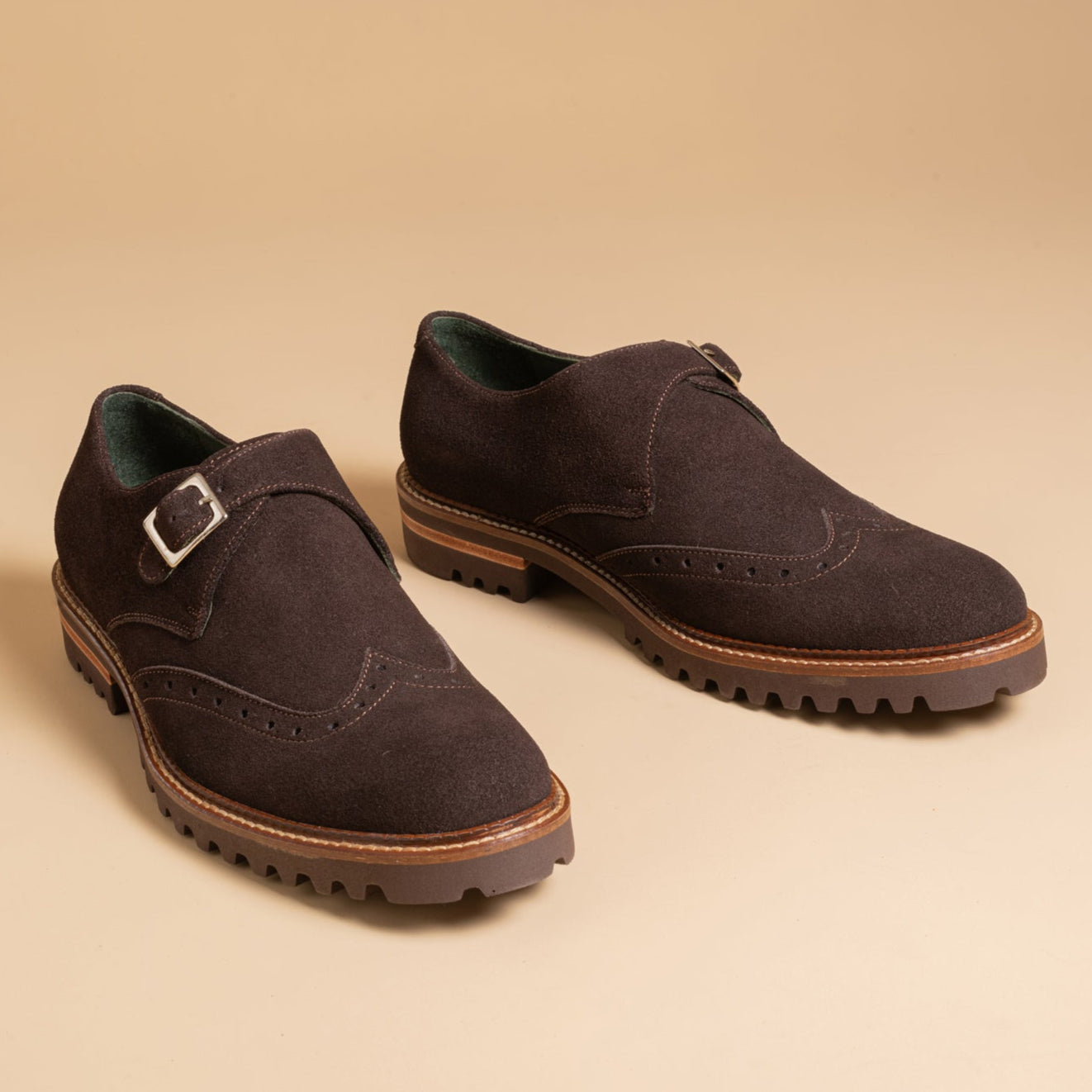 Suede Monkstrap shoes for men