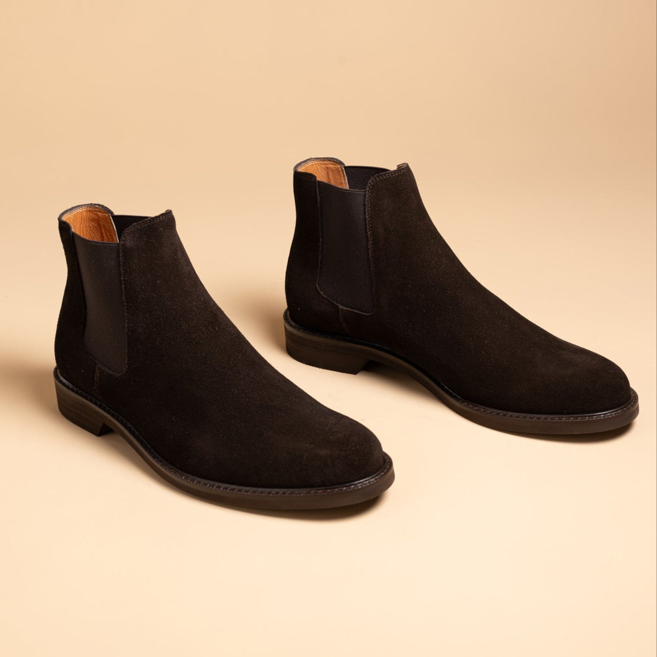 Dark Brown Leather Weather Proof Chelsea Boots for men
