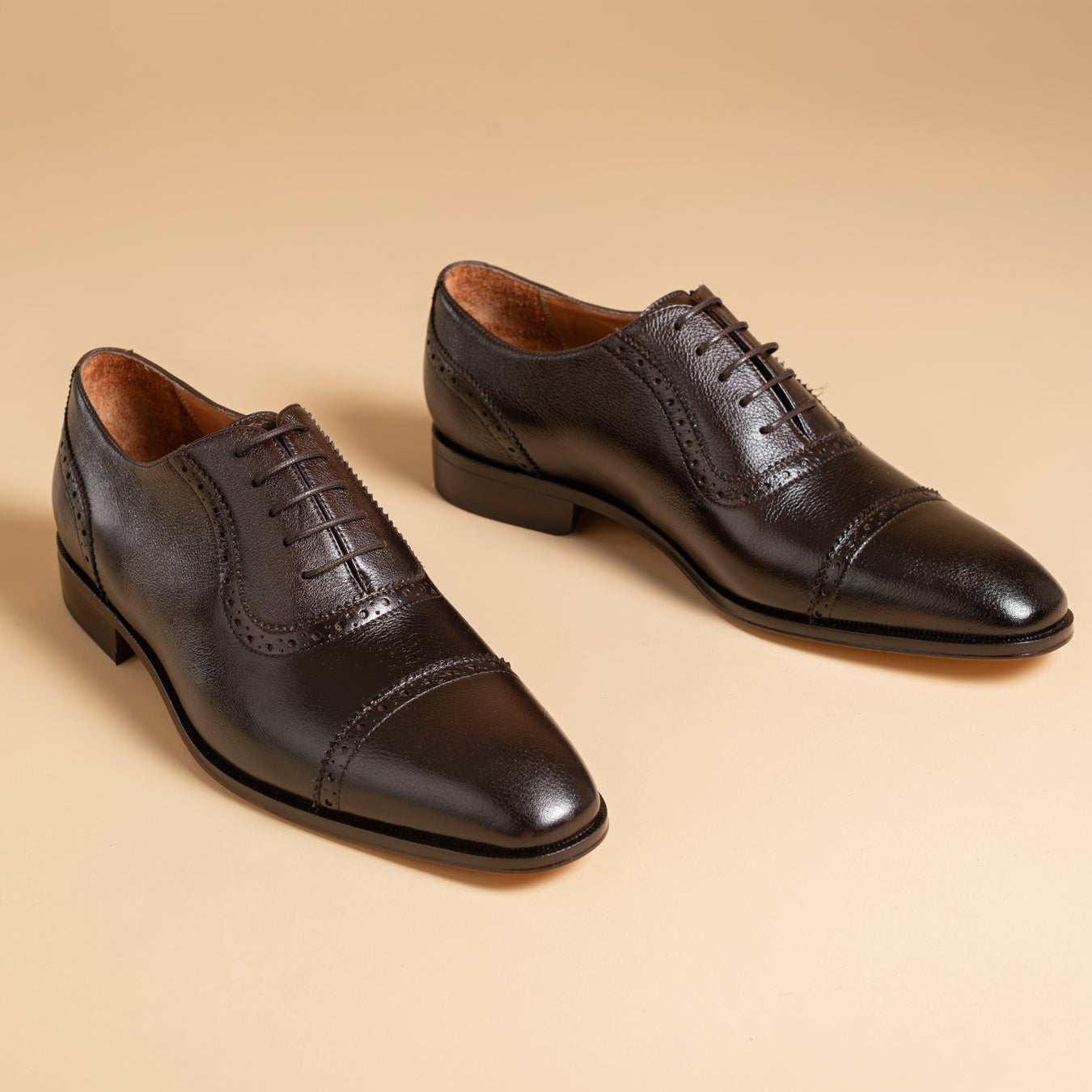 Pure leather oxford shoes