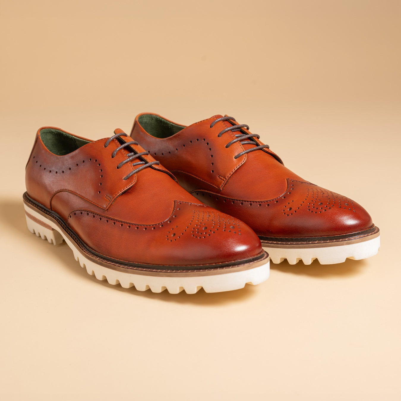 Walnut Derby Shoe for City