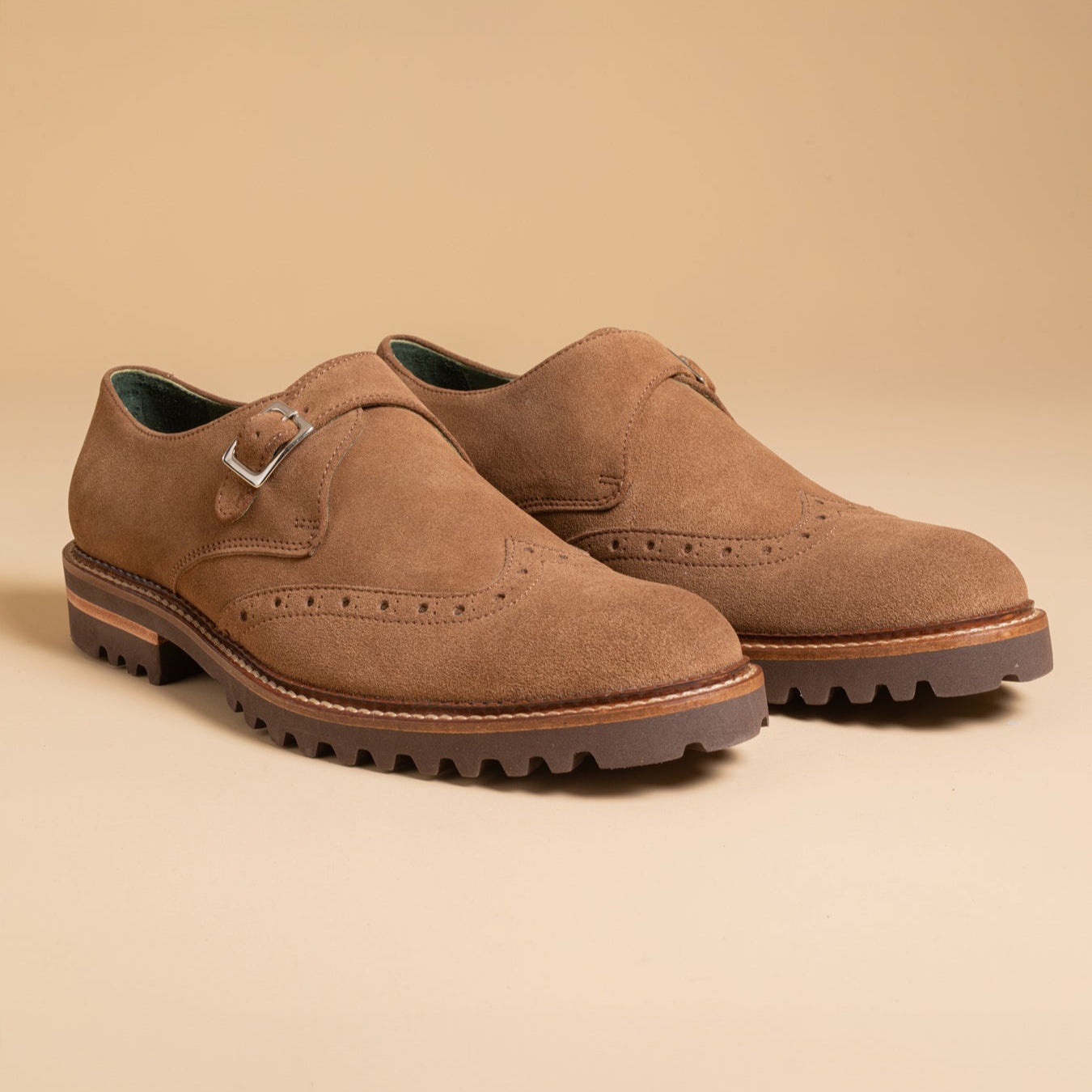 Elegant Monkstrap Suede Shoes 