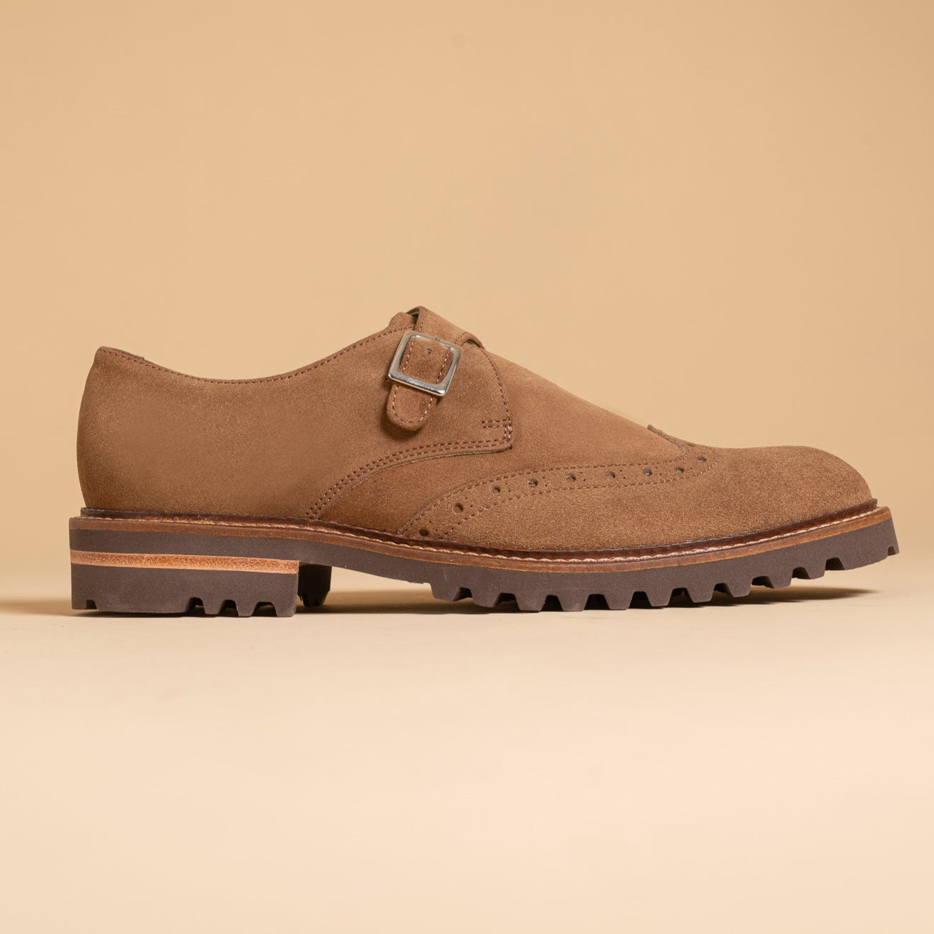 Handmade Leather Monkstraps with Commando Soles